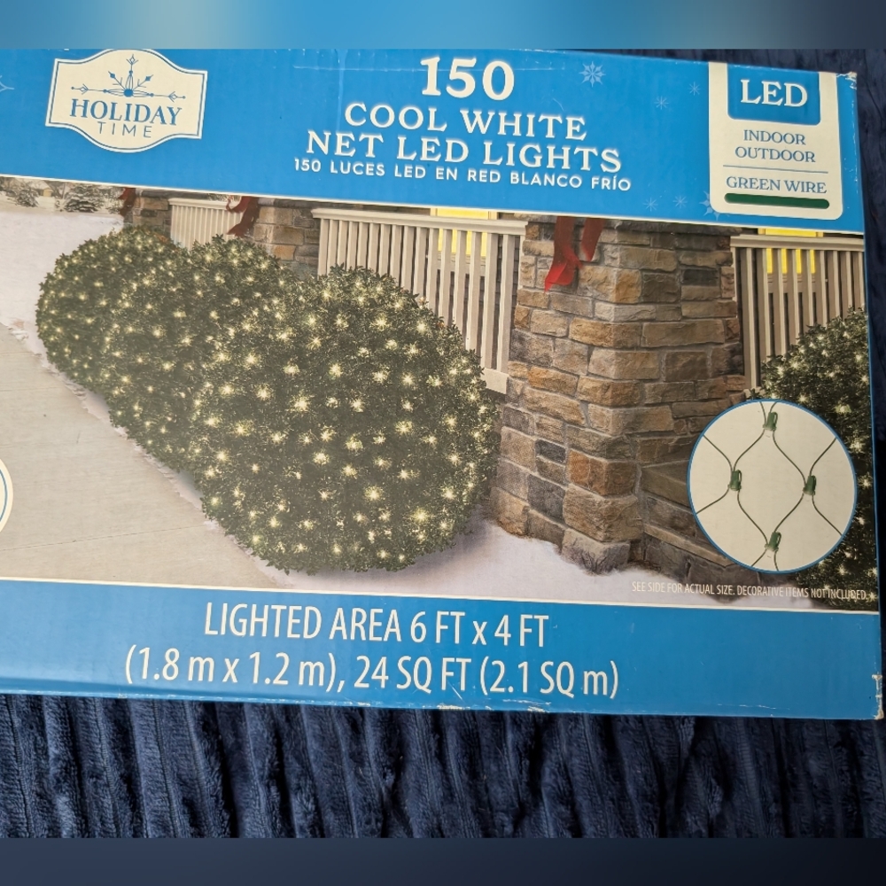 Holiday Time Cool White LED Net Lights